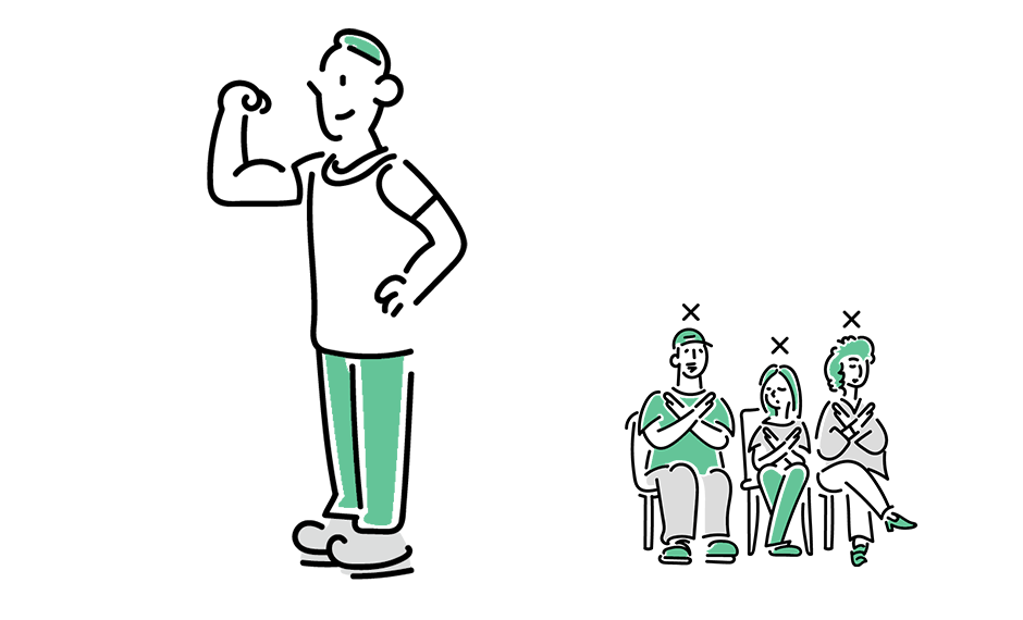 スポーツジムでも